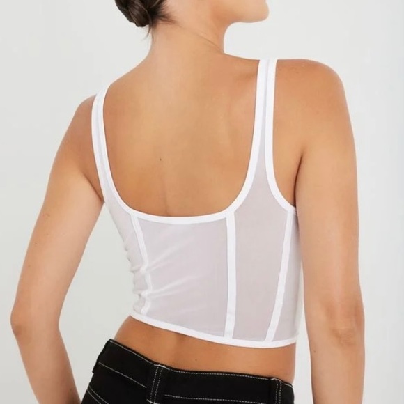 NWT • Women’s White Cropped Corset Tank Top🌟 - Picture 3 of 5